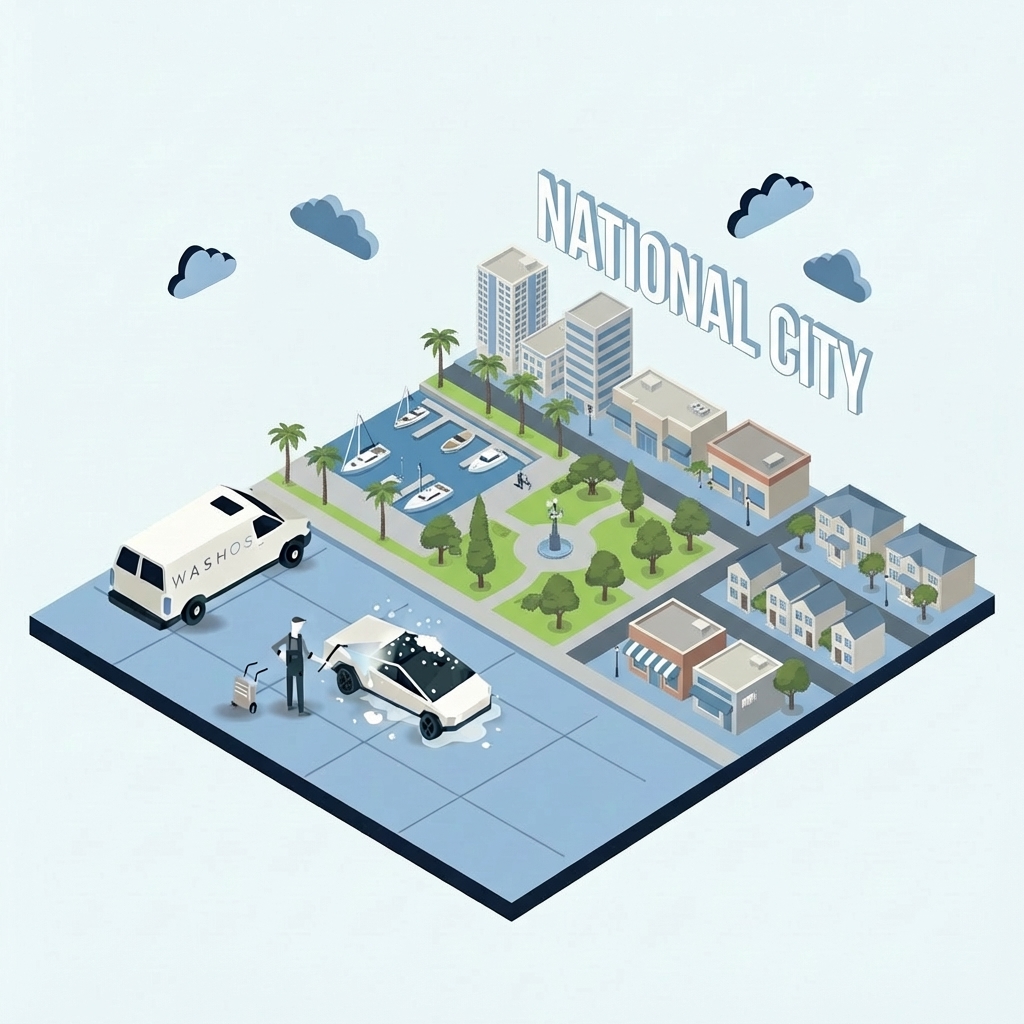 Mobile car detailing service at home in National City