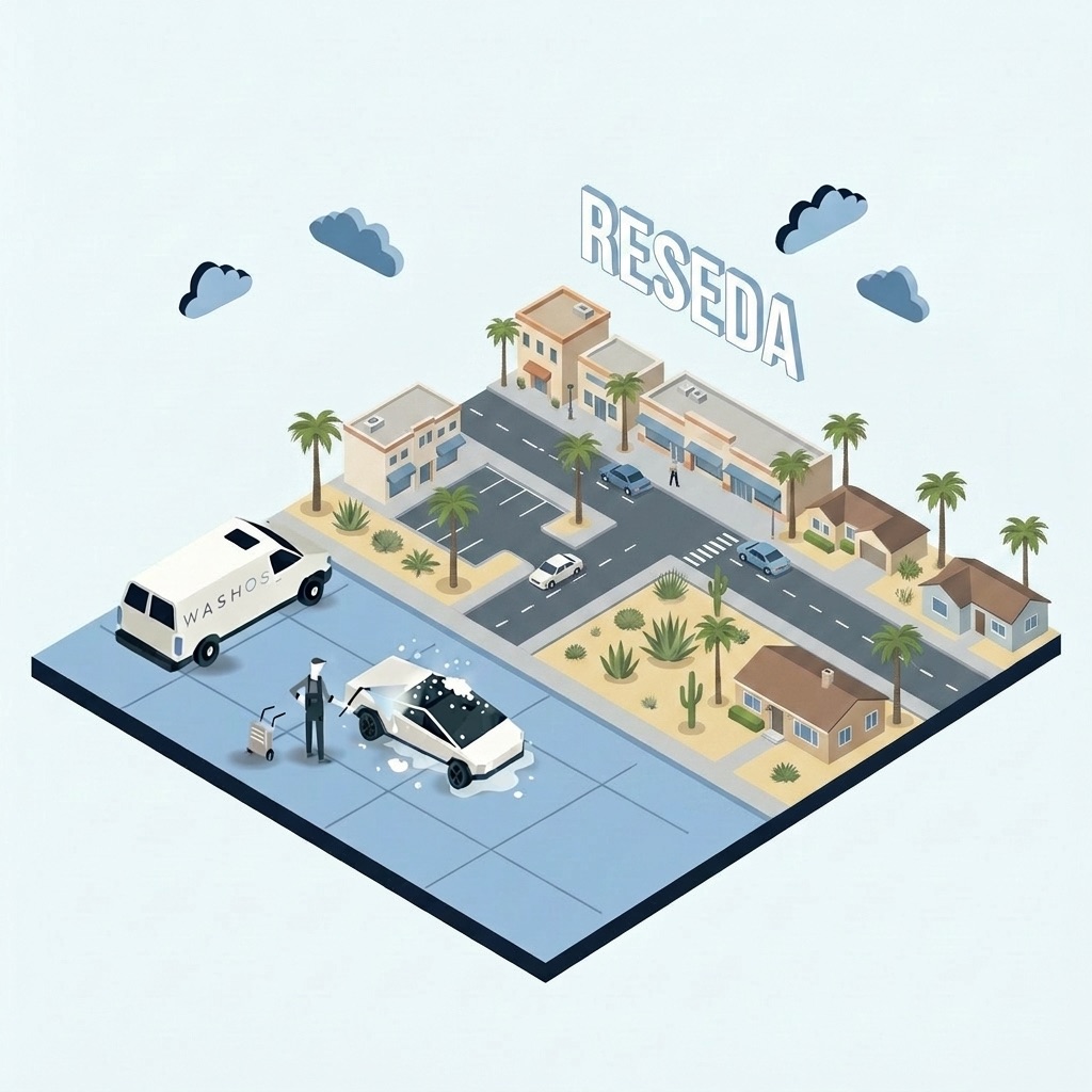 Mobile car detailing service at home in Reseda
